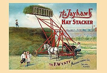 Buyenlarge 0-587-14475-0-P1218 The Jayhawk Hay Stacker Paper Poster, 12" x 18"