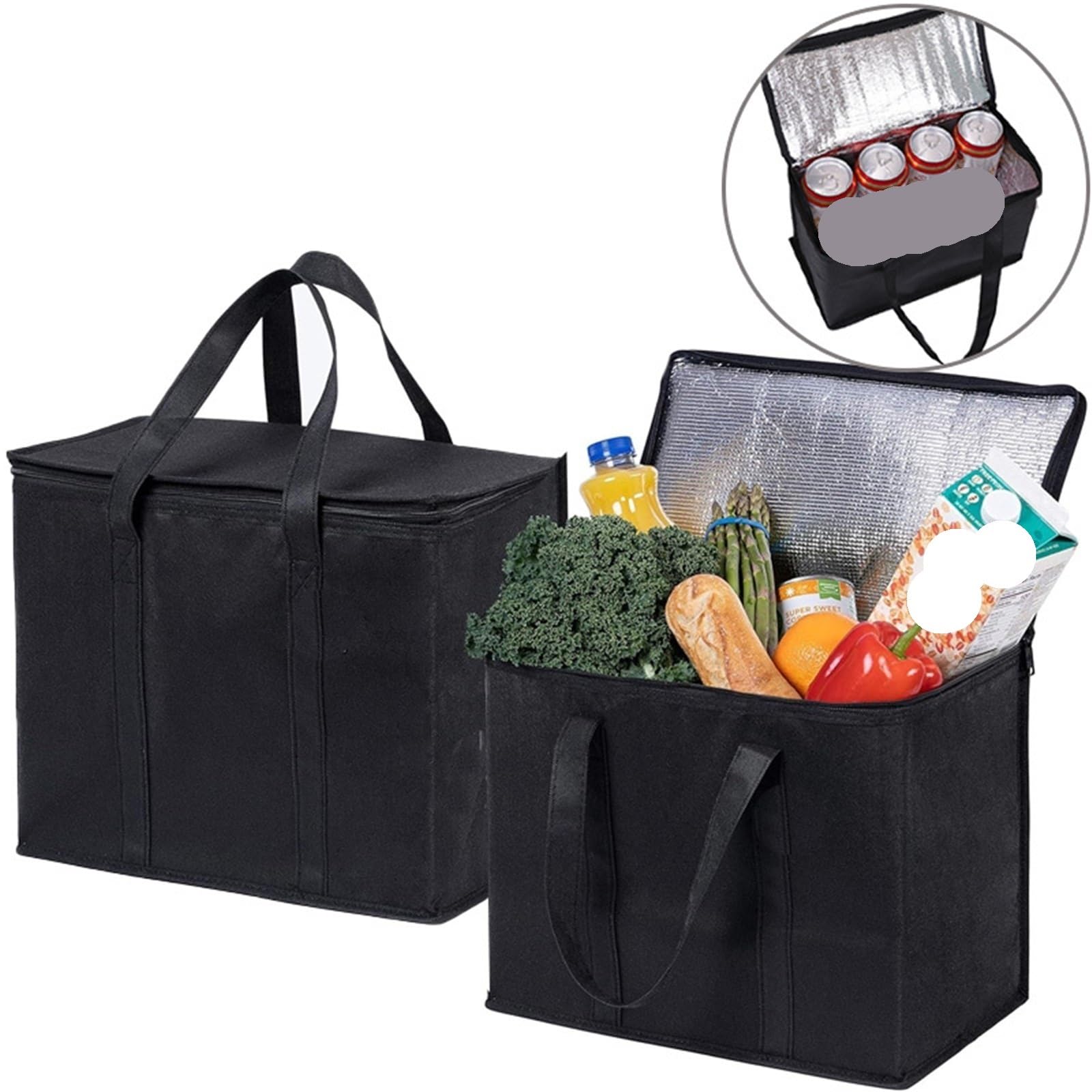 1 pz borsa termica pieghevole for la spesa riutilizzabile isolata for for catering e consegna for cibi caldi freddi, campeggio per Alimenti