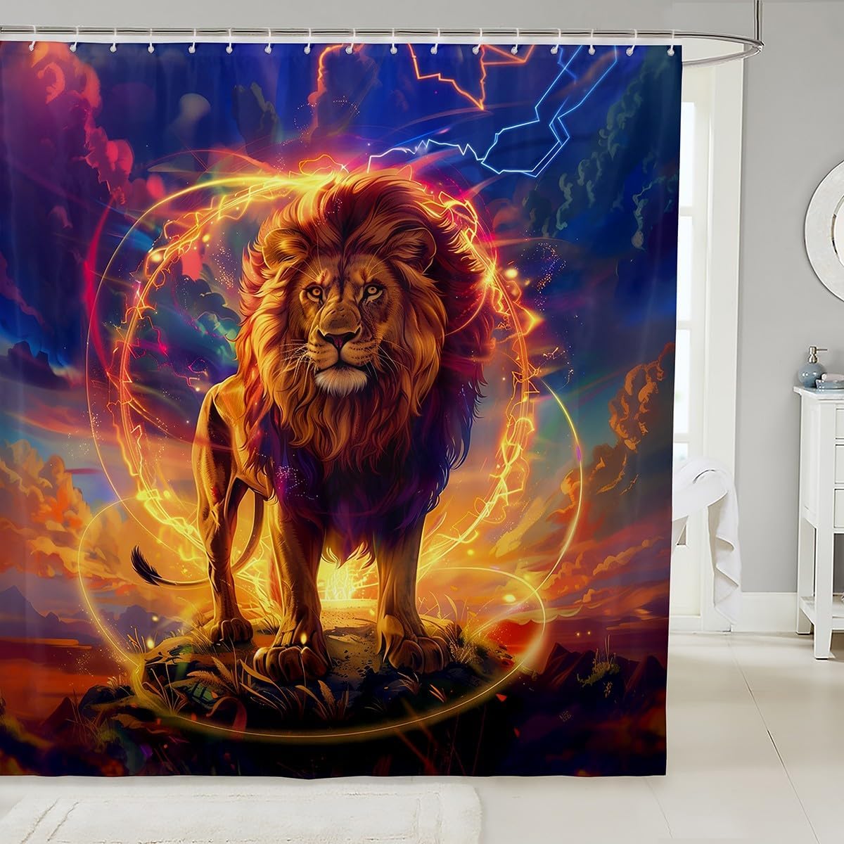 Manfei Cowboy Shower Curtains Cowboy Boots Bathroom Curtains for Kids Girls Room Decor, Wild West Cactus Flower Cowgirl Waterproof Bath Curtains with 12 Hooks Suits for Bathtub, 72" W x 84" L