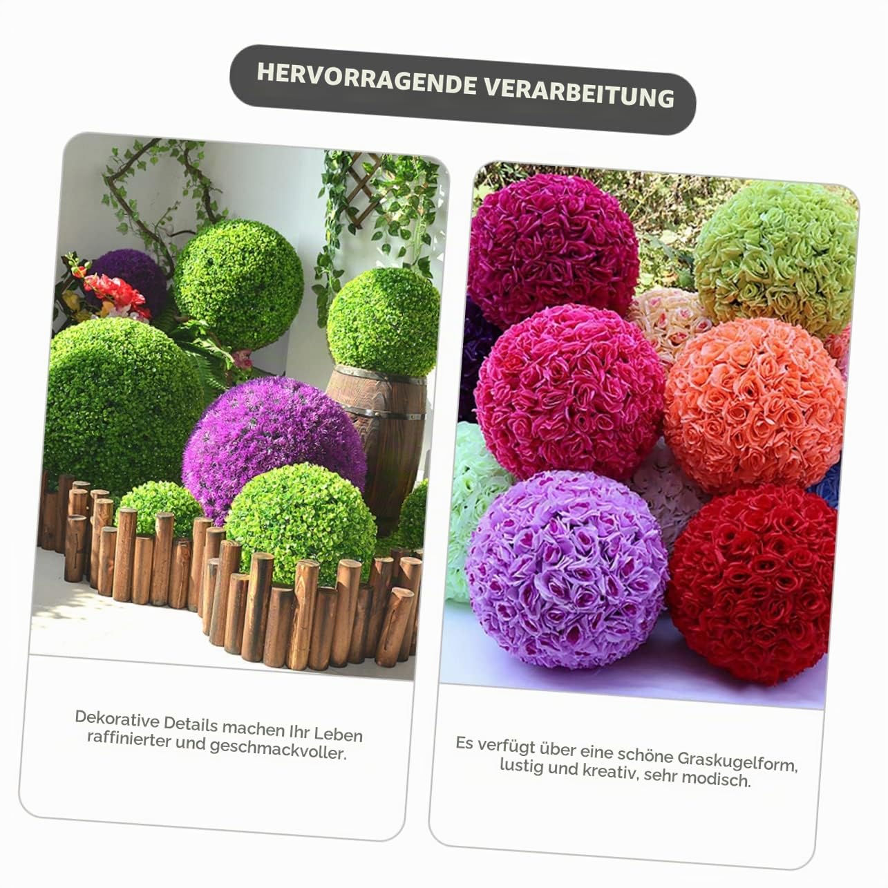 HOMSFOU Blumenarrangement Ball Innendeckel 25X25X25Cm Kunststoff Stützkäfig Für Deko Blumen Kugelrahmen Zimmerpflanzen Pflanzenstützen