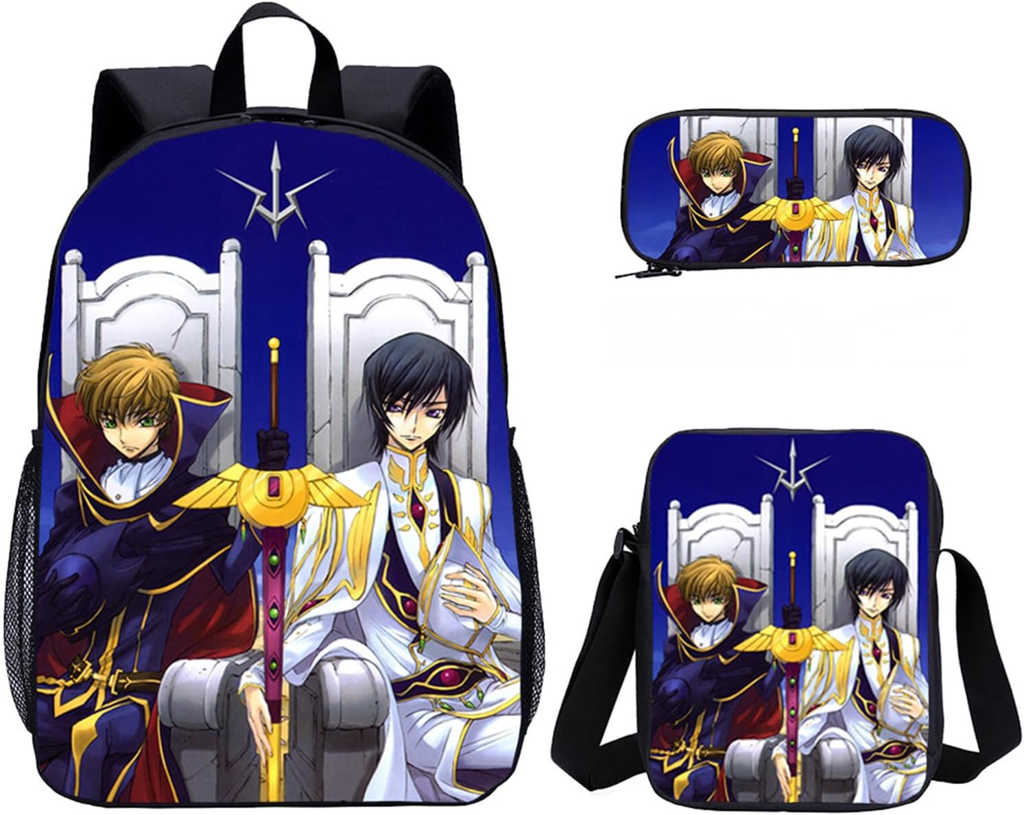 3 in 1 Anime Code Geass School Bag Backpack Satchel Daypack Schoolbag Bookbag 10