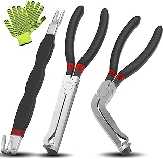 Electrical Disconnect Pliers 37960, 37980 Electrical Connector Pliers for Cars, Fuel Line Petrol Clip Pipe Plier, Compatible with Car Electrical Systems & Push Tab Style Plugs(3-Piece Set)