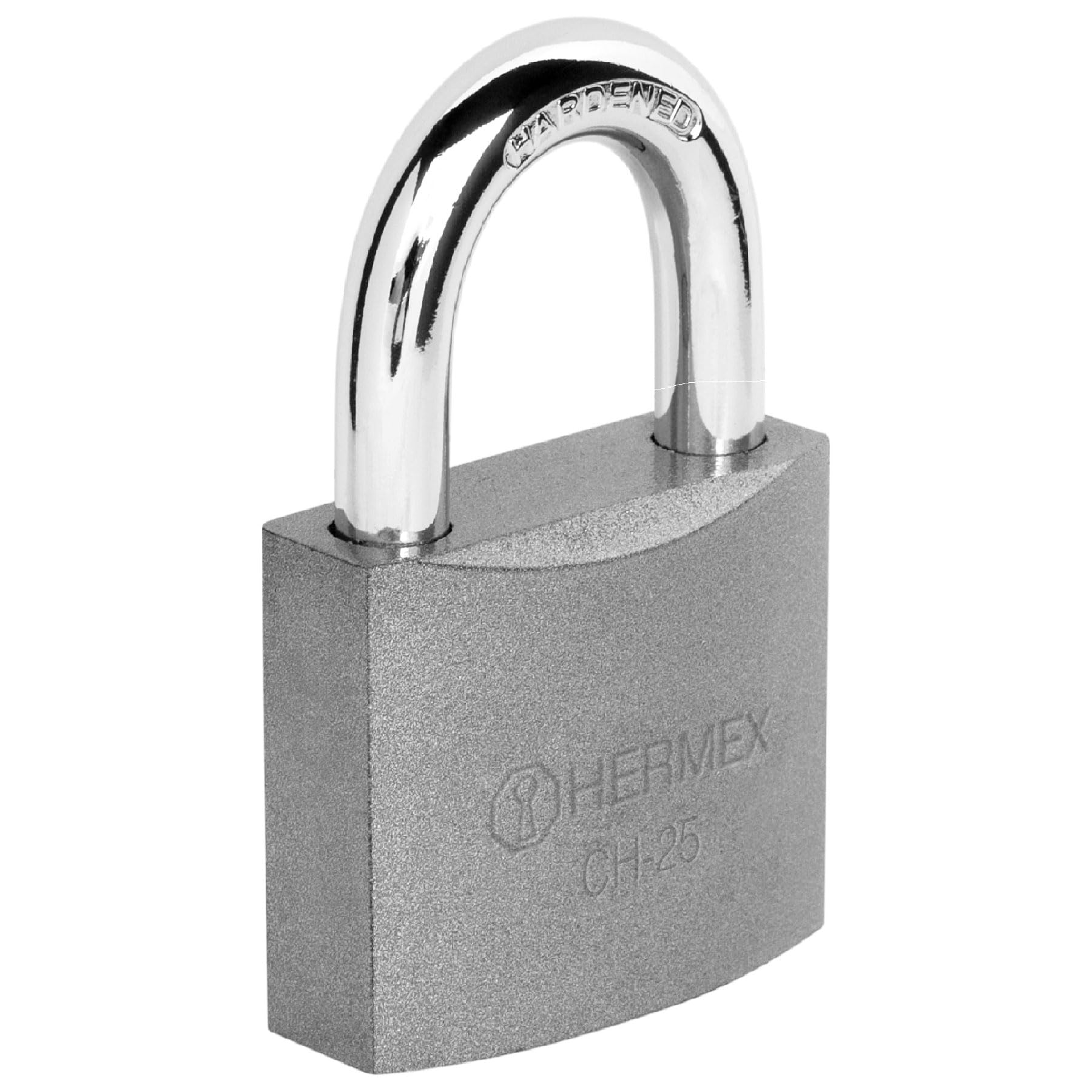 Iron padlock, 25mm, short hook, box