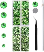 Vista 25 de MEIBITE 6796 unidades de diamantes termoadhesivos AB rosados, piedras de cristal de vidrio para tela, ropa, camisas, parte trasera plana brillante