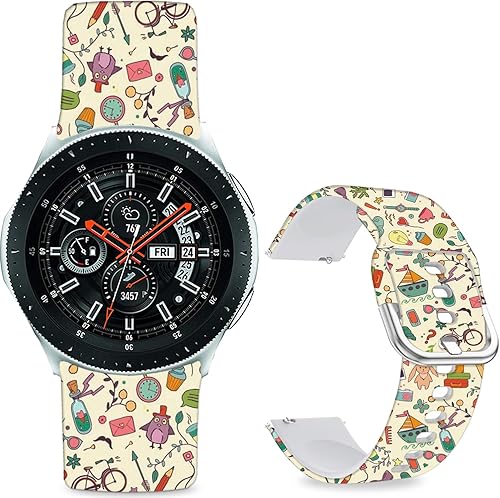 Miniatura 13 de Correas de reloj de dibujos animados compatibles con Samsung Galaxy Watch 1.811 in/Galaxy Watch 3 1.772 in/Samsung Gear S3 Frontier/Classic Strap