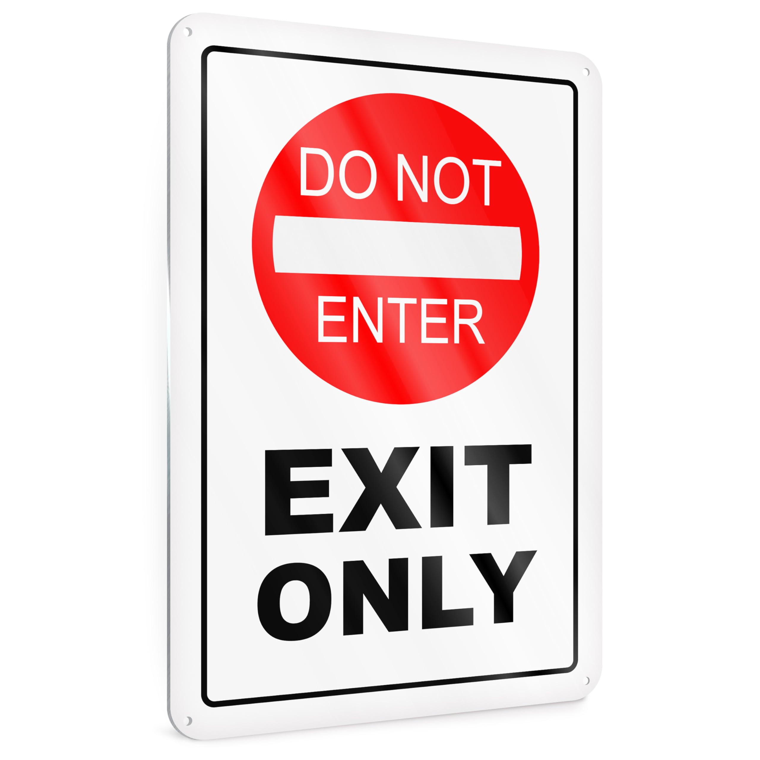Exit Only Do Not Enter Sign, 8x12 Aluminum No Enter Exit Signs for Business, Weatherproof, Easy to Install