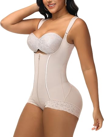 SHAPSHE Open Bust Fajas Colombianas Shapewear Bodysuits for Women Tummy Control Butt Lifter Compression