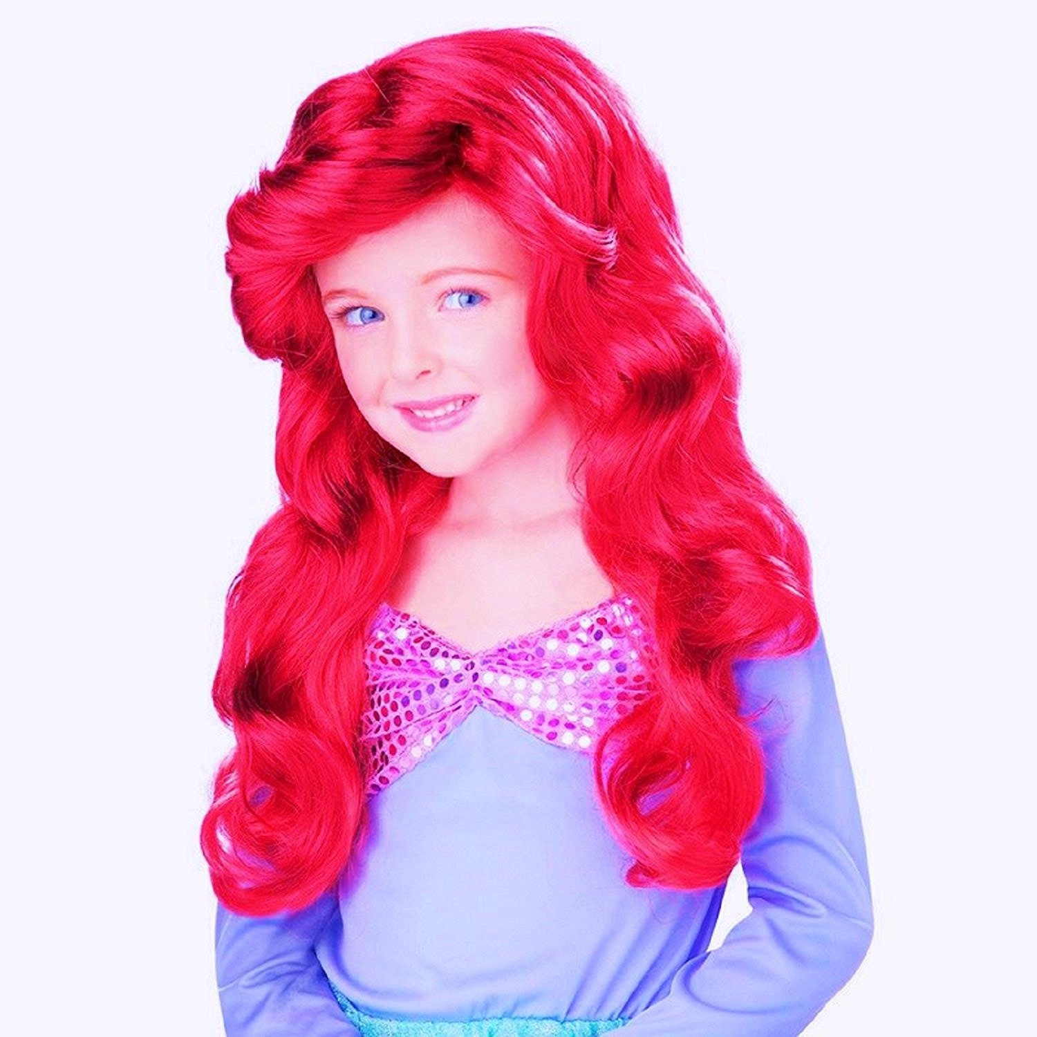 Children's Ariel Wig, Princess Wig, Long red Wig, Mermaid Wig