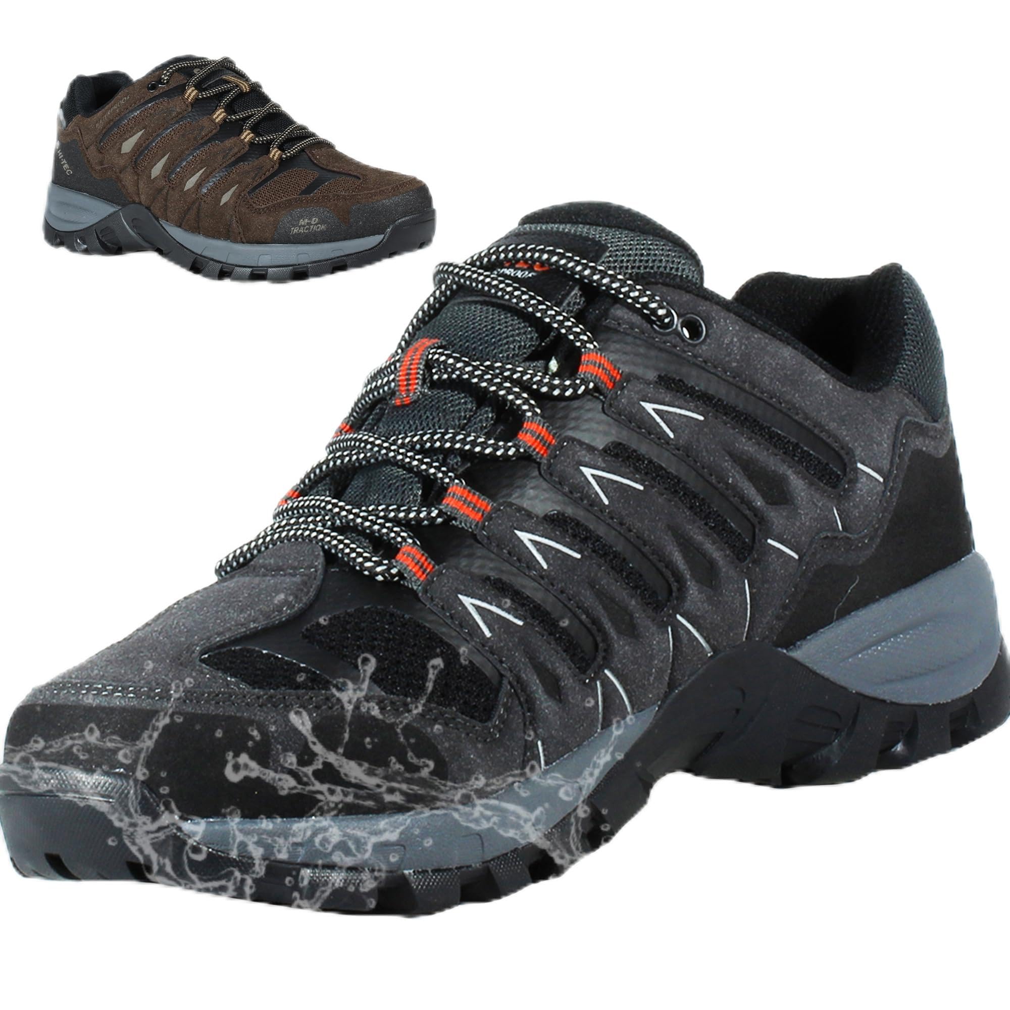 HI-TEC Muflon Low, Zapatillas de Trekking Hombre,Calzado Senderismo Hombre Impermeable, Calzado montaña Hombre