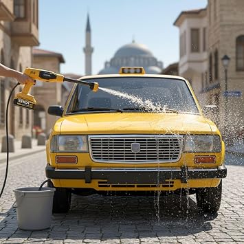 Npo Auhma Acr07m Reel 203psı Çift Akülü Yeni Nesil Motor 12 Parça Profesyonel Oto Yıkama Tabancası