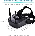 5.8G FPV Des lunettes avec des antennes: 3 Écran de pouce 5.8G 40CH Construisez dans le casque vidéo de batterie pour Analog FPV caméra et émetteur FPV Drone RC Avion de voiture RC Loisirs par Speedybee