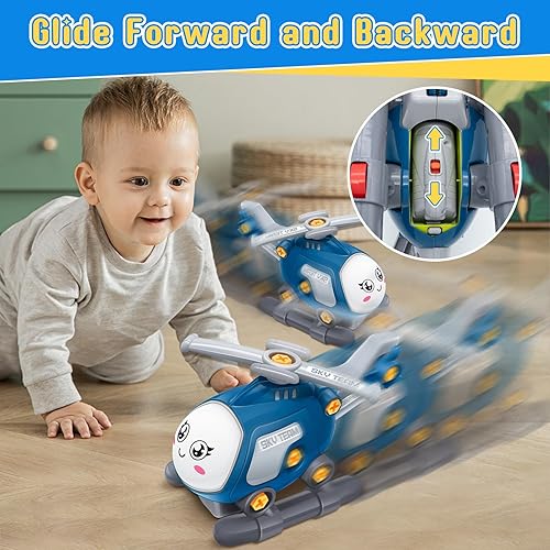 Miniatura 2 de Juguete de helicóptero para niños de 3 a 8 años, juguetes desmontables con herramienta eléctrica y de taladro manual, juegos de construcción de