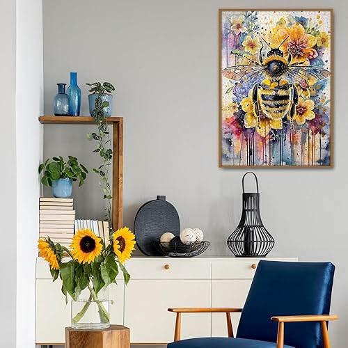 Miniatura 6 de Rompecabezas vintage de abeja para adultos de 1000 piezas, rompecabezas de plantas de animales, rompecabezas floral retro de la naturaleza