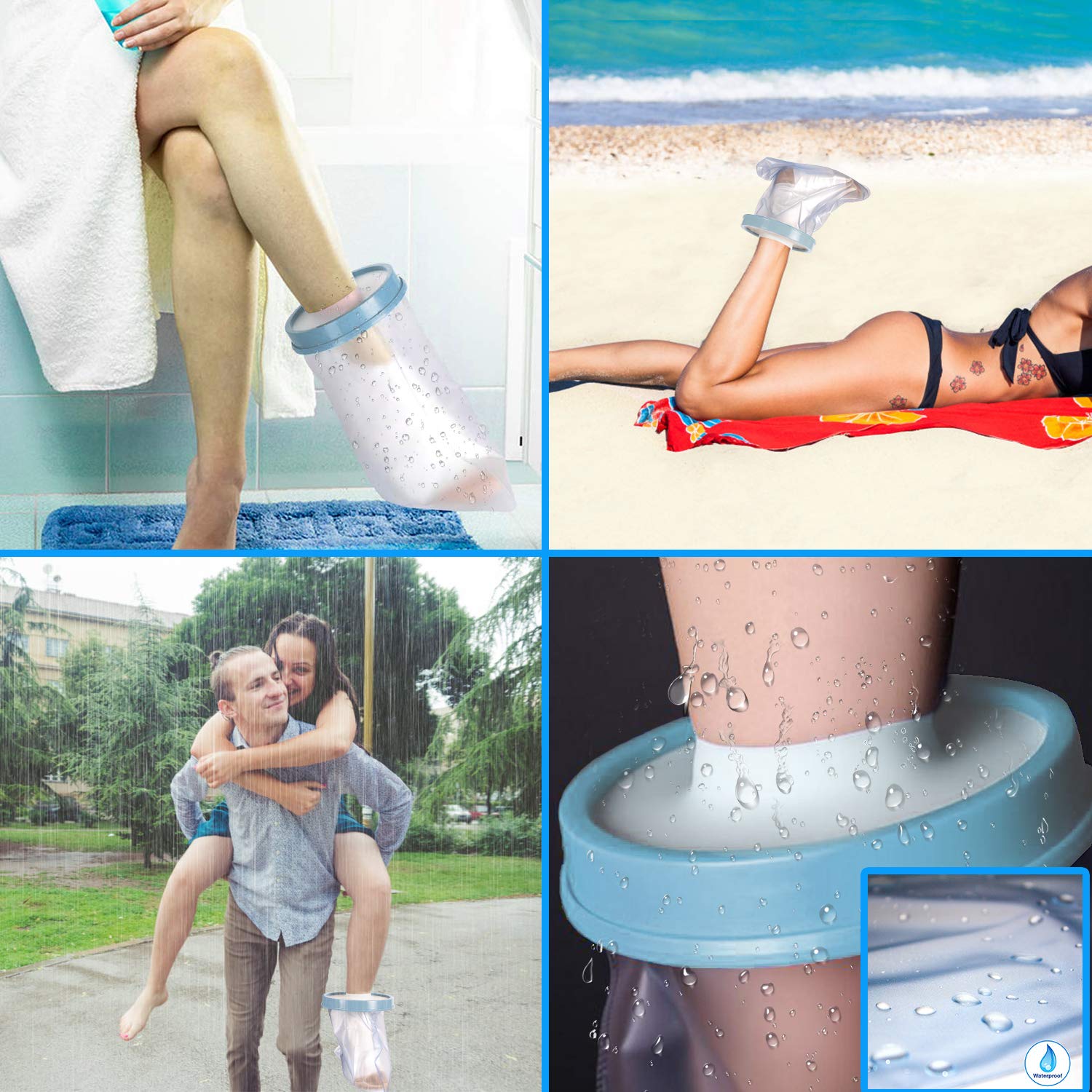 Super impermeabile per gesso e protezione bendaggio Usato per Facendo doccia/bagno (piede adulto)