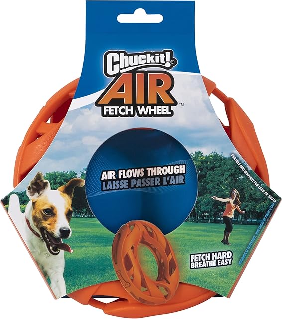 Chuckit! Air Fetch Wheel Dog Toy Durable Frisbee for Dogs Flying Disc Dog Water Toy