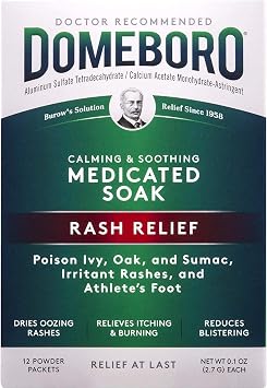 Domeboro Soothing Soak Rash Relief Poweder Packets, 12 ea Pack of 10