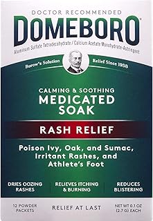 Domeboro Medicated Soak Rash Relief, 12 Powder Packets