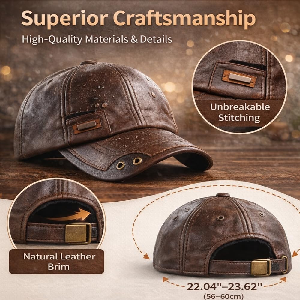 Gorras de béisbol de piel cálida, para hombre, forro polar, ajustable, para otoño e invierno al aire libre