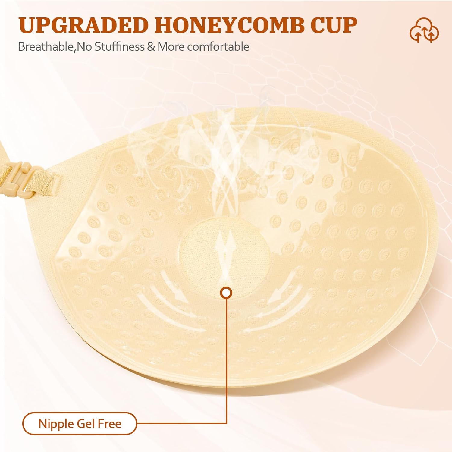 Adhesive Bra Invisible Silicone Bra Push Up Sticky Bra Strapless Women Bras with Pasties Nipple Covers - Image 3