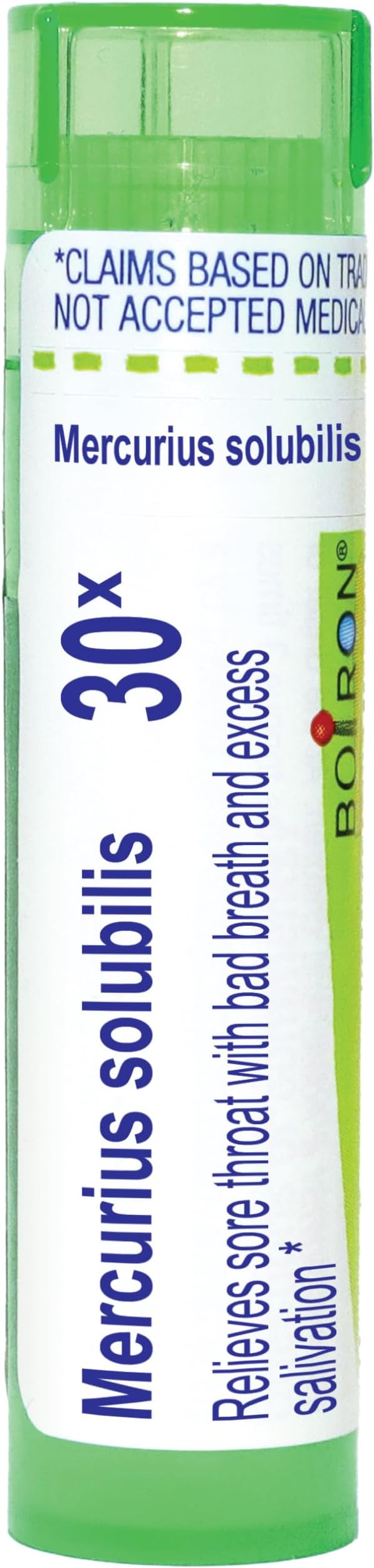 Boiron Mercurius Solubilis 30X for Sore Throat with Bad Breath & Excess Salivation - 80 Pellets