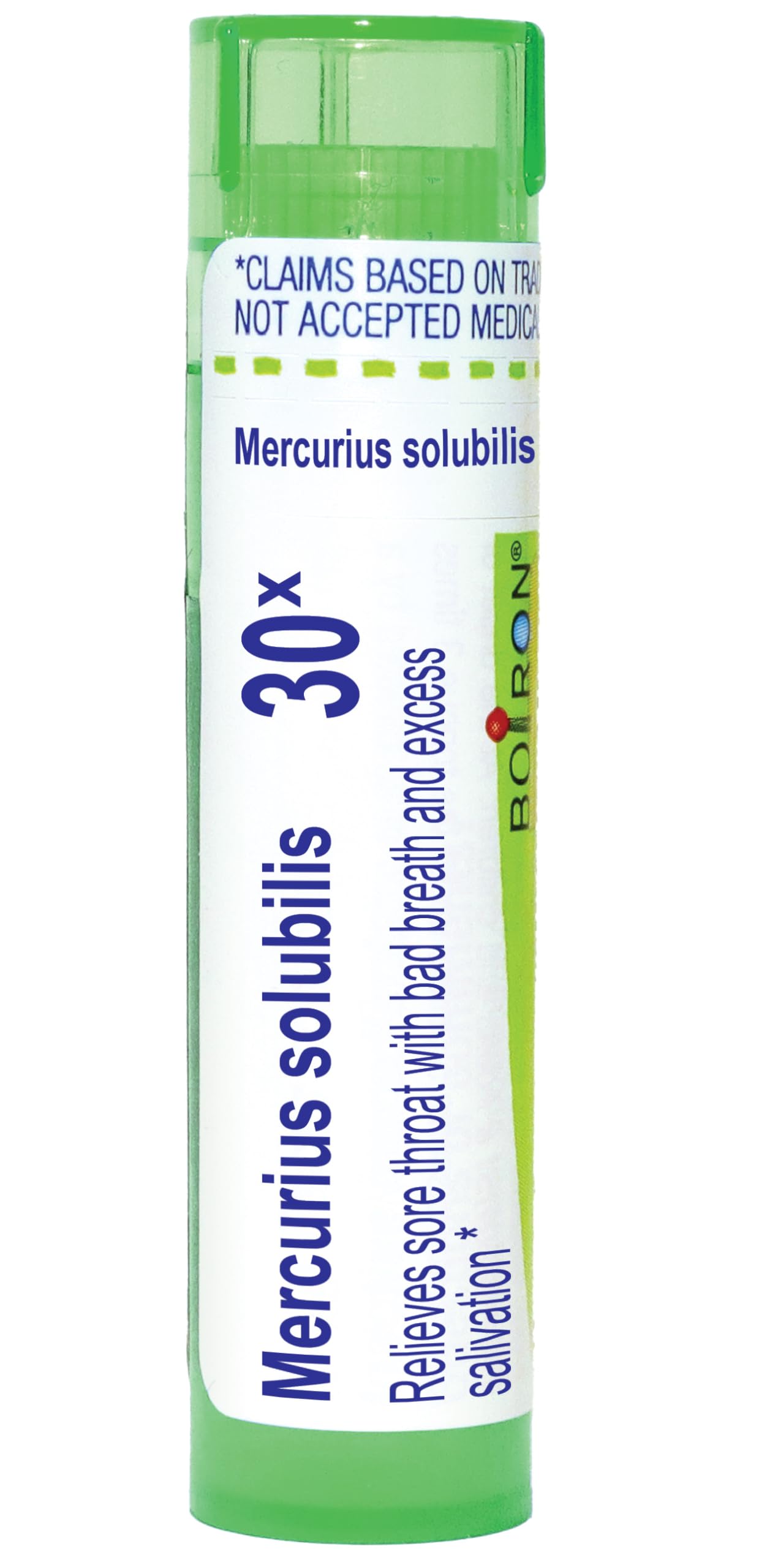 Boiron Mercurius Solubilis 30X for Sore Throat with Bad Breath & Excess Salivation - 80 Pellets