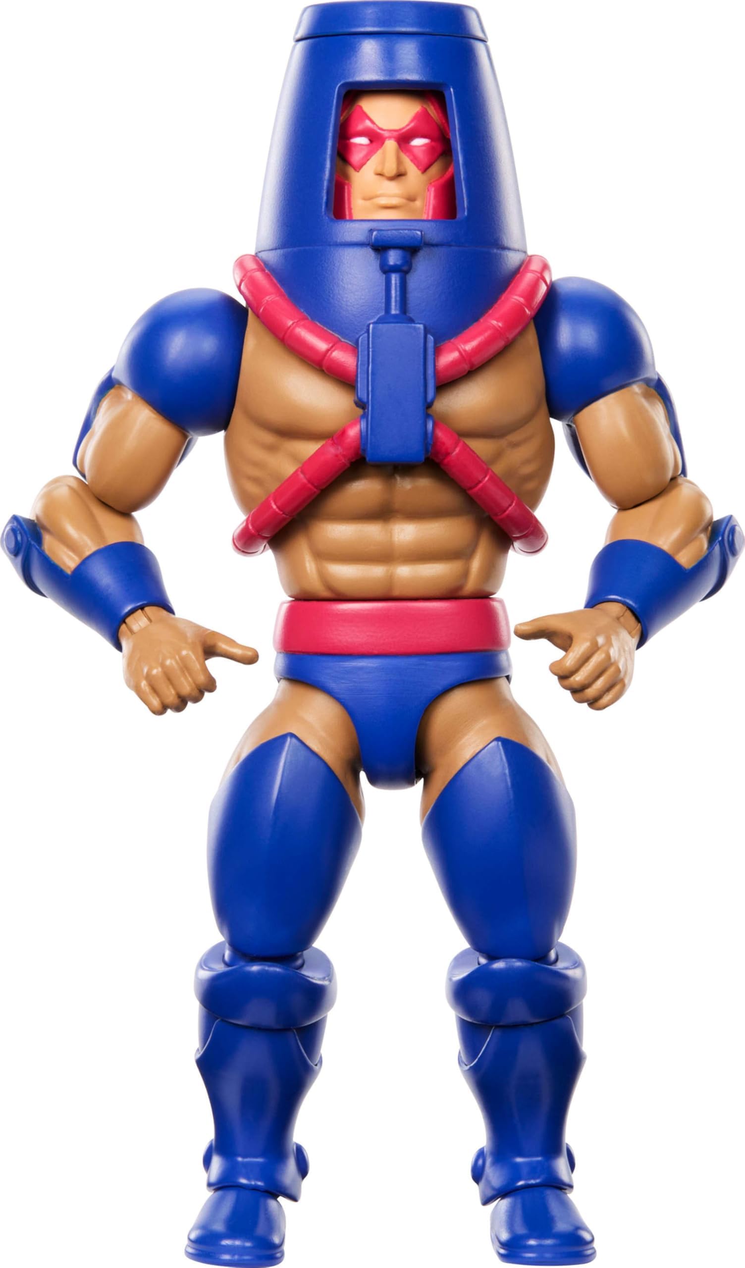 Masters of the Universe Origins Action Figure Cartoon Collection Man-E-Faces 5.5-inch 1980s TV Heroic Warrior, Changeable Face, Mini-Comic, JBM80