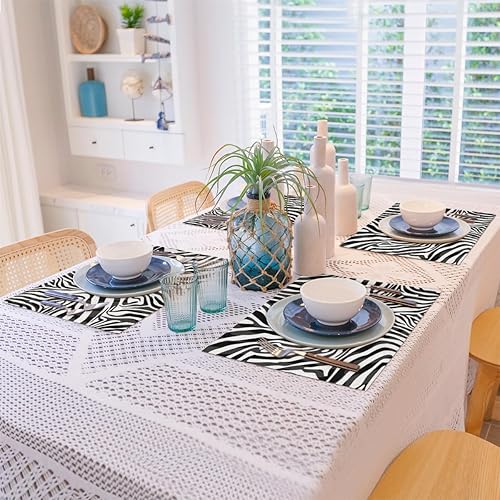 Miniatura 7 de Juego de 4 manteles individuales lavables y resistentes al calor, manteles individuales para cocina, mesa de comedor, interior y exterior, 18 x 12