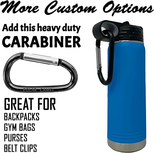 Miniatura 6 de LaserGram Botella de agua personalizada, jugador de hockey, acero inoxidable de doble pared aislada al vacío con popote superior, regalo grabado