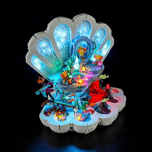 Miniatura 2 de BRIKSMAX Kit de iluminación LED para LEGO-43225 The Little Mermaid Royal Clamshell  Compatible con el modelo de bloques de construcción Lego Disney