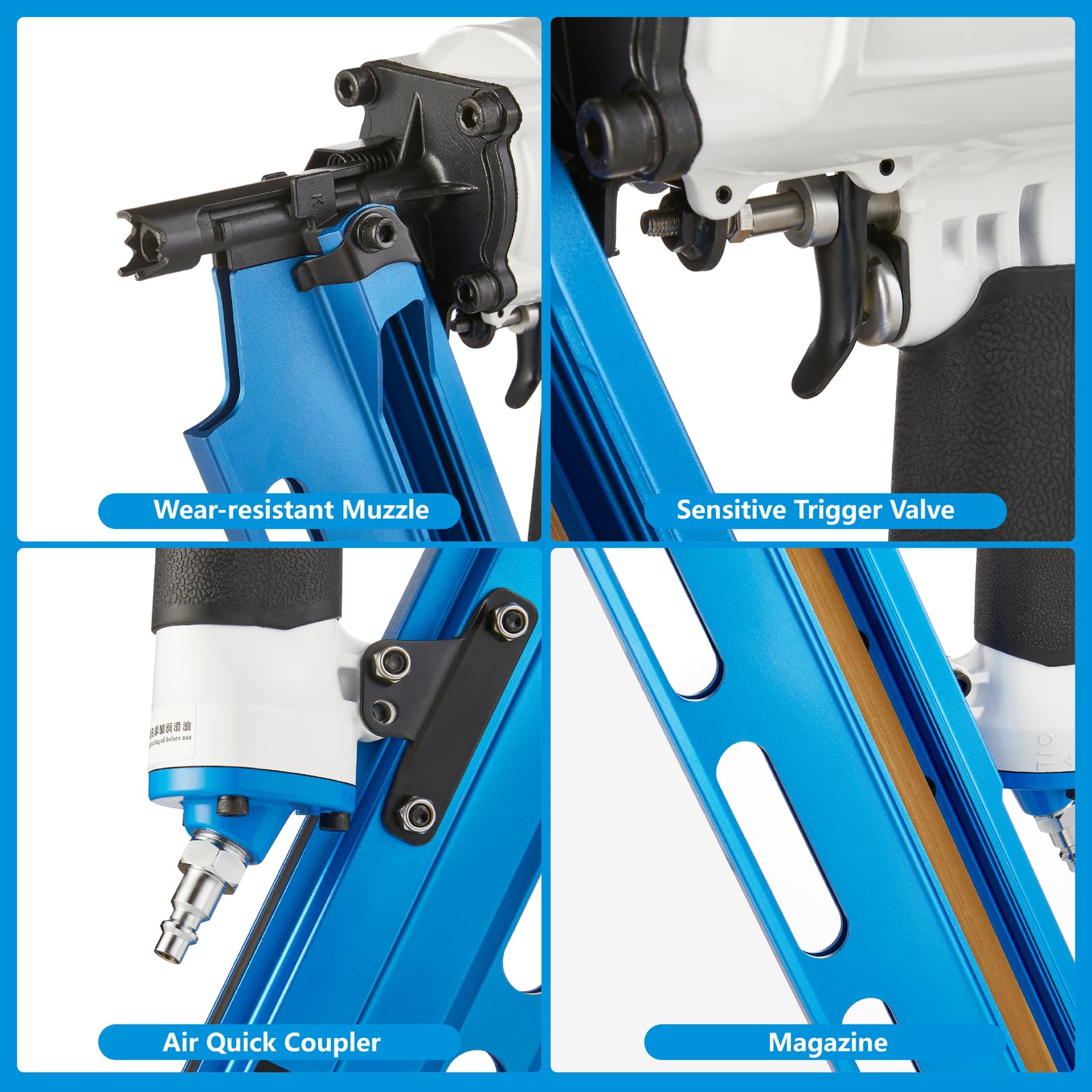 Maxparts NR2183 Framing Nail Gun - Powerful Pneumatic -3