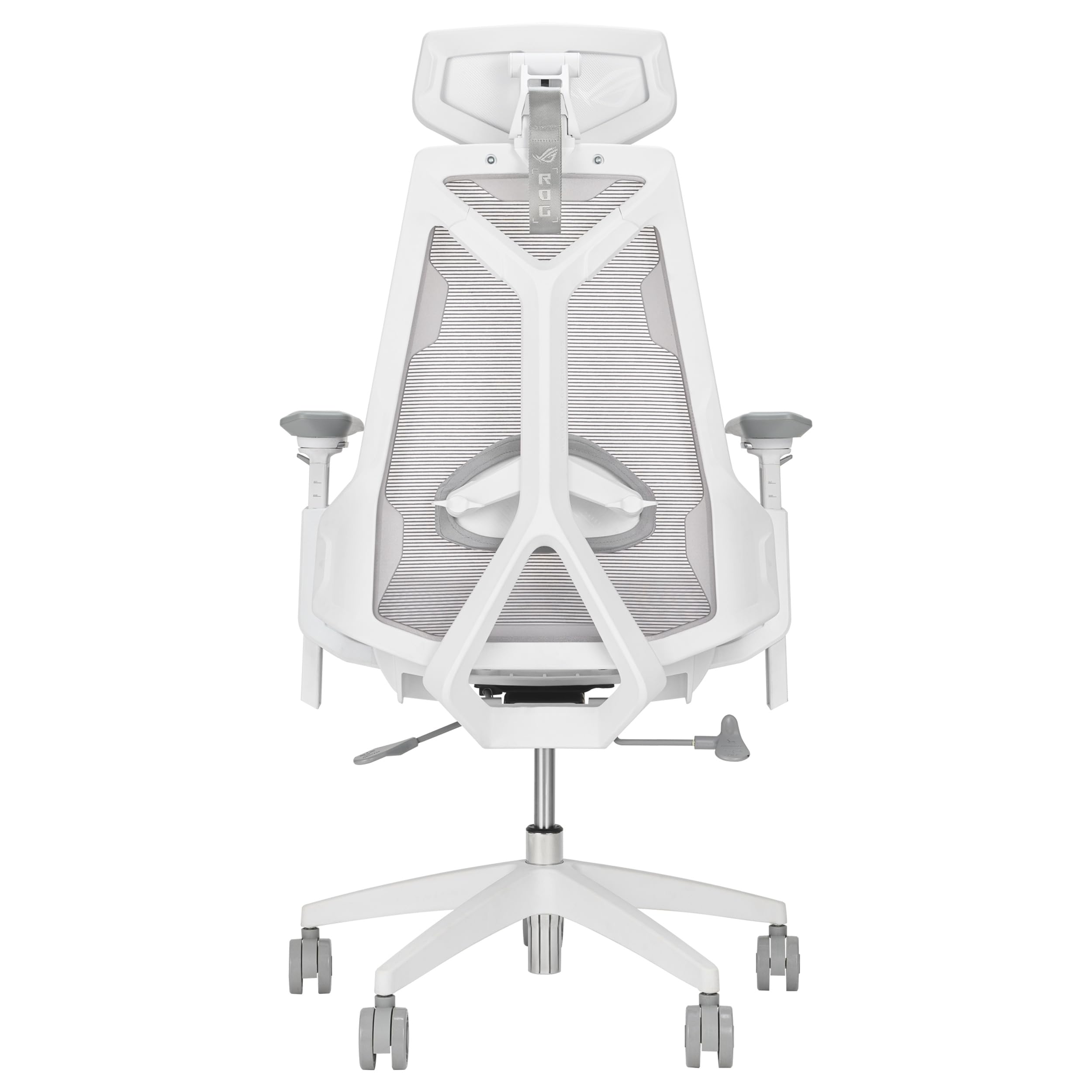 ASUS ROG Destrier Core Silla Gaming ergonómica, reposacabezas 2D, Soporte Lumbar, reposabrazos 3D para Gaming móvil, Profundidad y Altura Ajustables, reclinación en 3 Posiciones, Blanco Lunar