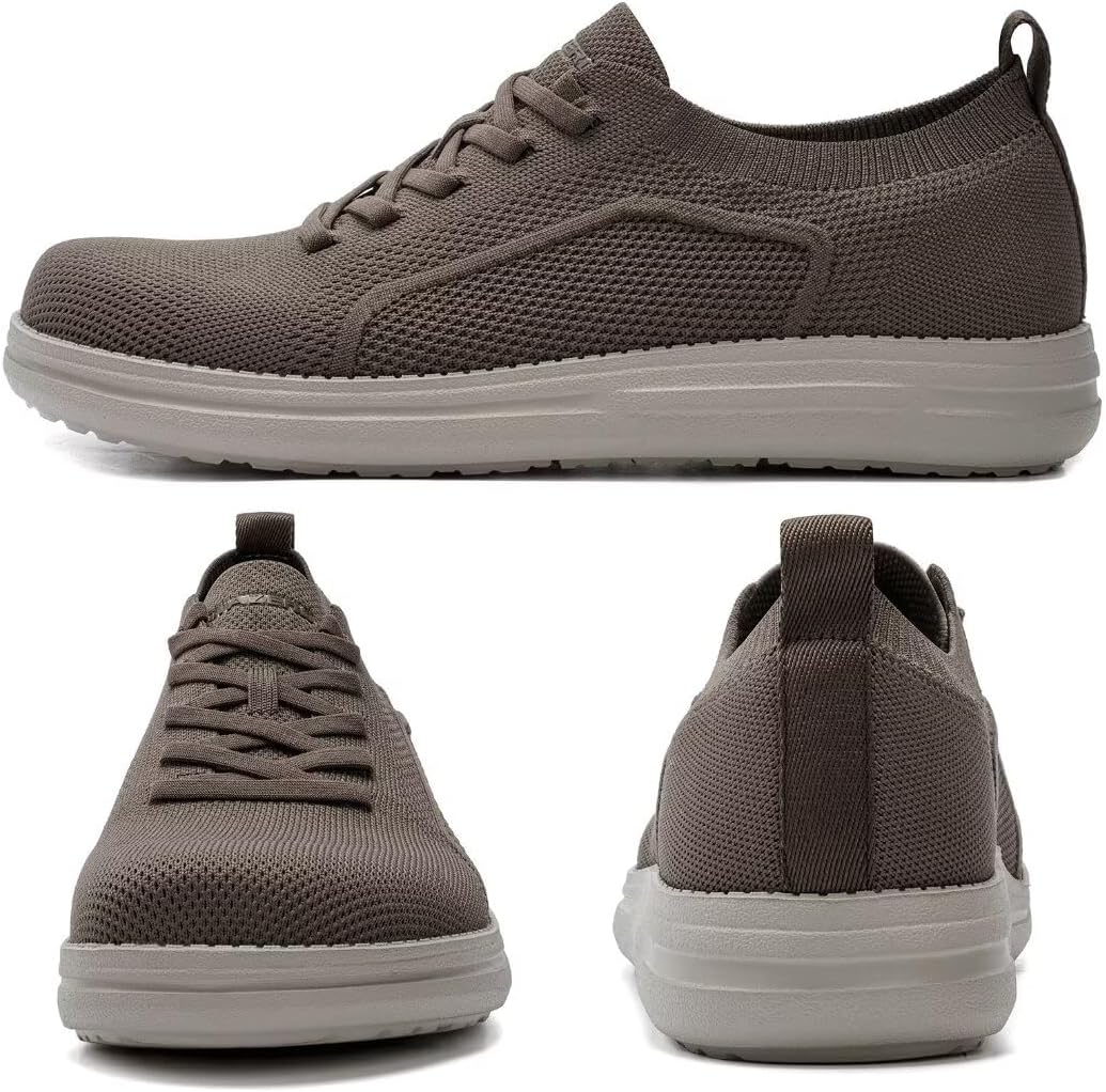 1TAZERO Mens Wide Width Slip On Shoes with Arch Support Insoles Men Lightweight Casual Loafer for Elderly & Wide Feet Plantar Fasciitis Walking Shoes - Image 3