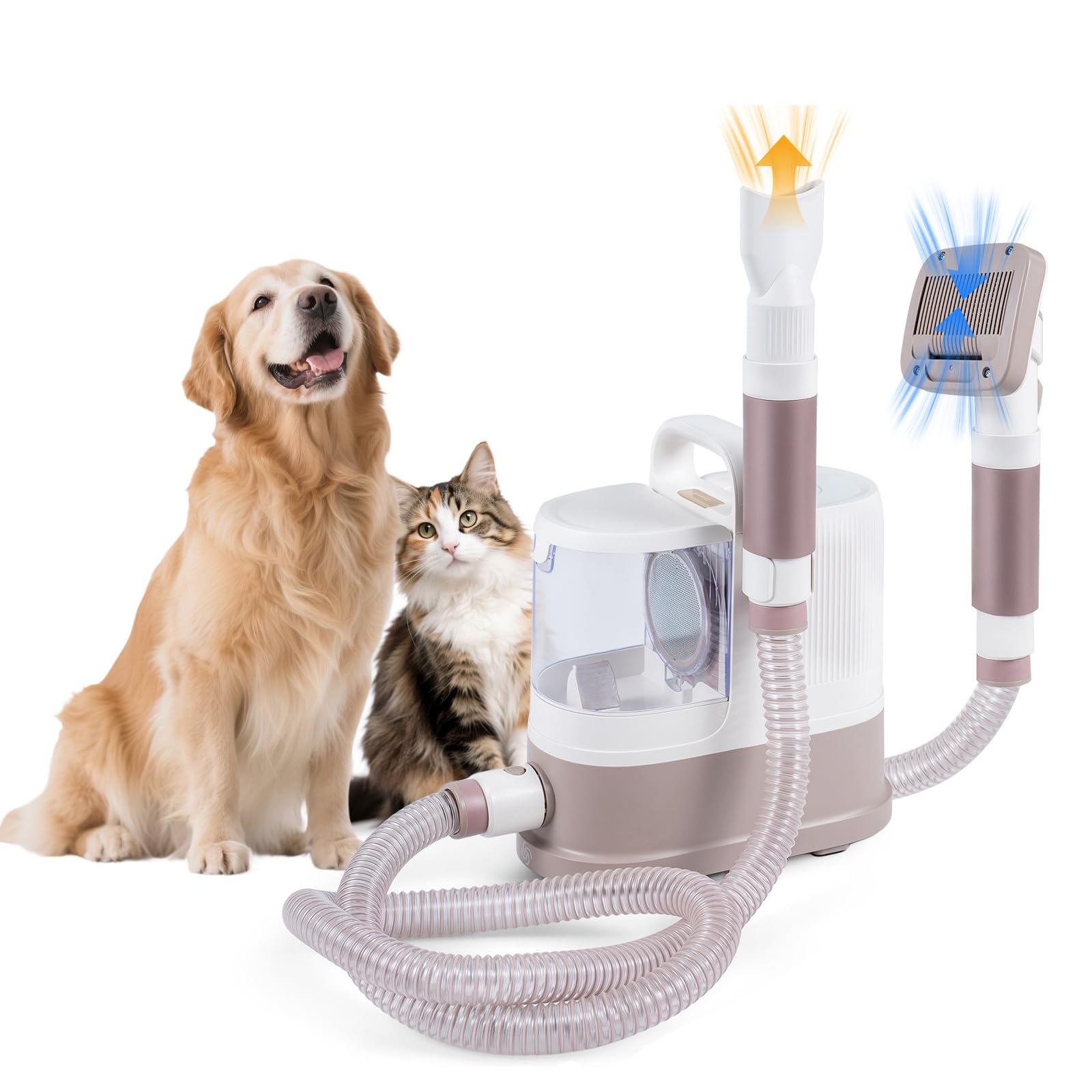 COSTWAY 9 in 1 Kit per Toelettatura per Cani e Gatti a Pelo, 17000Pa