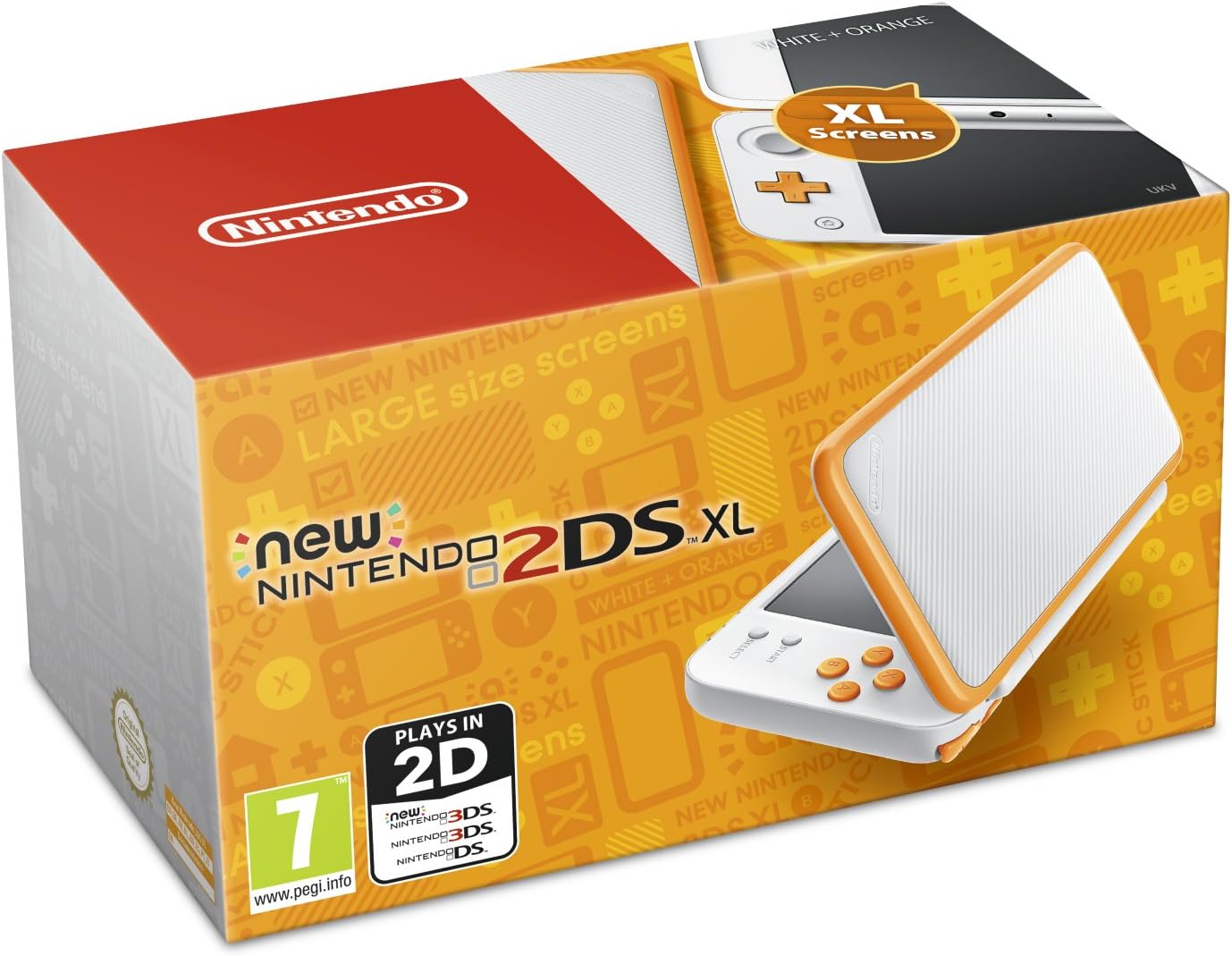 Nintendo Handheld Console - New Nintendo 2DS XL - White and Orange (Nintendo 3DS)