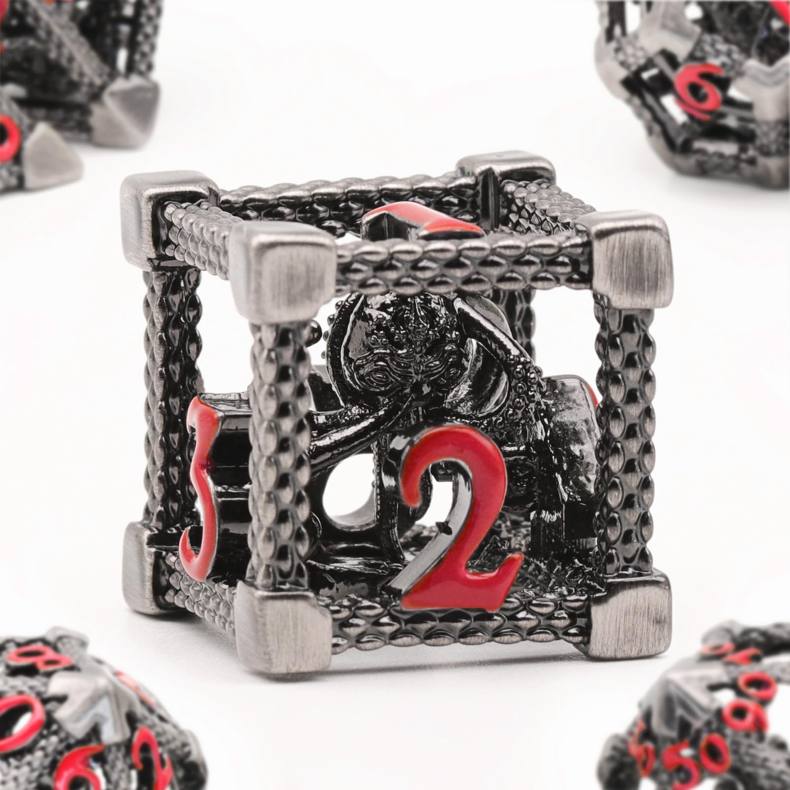 ZHOORQI DND Würfel Set, LED Dice Wiederaufladbar mit Ladebox