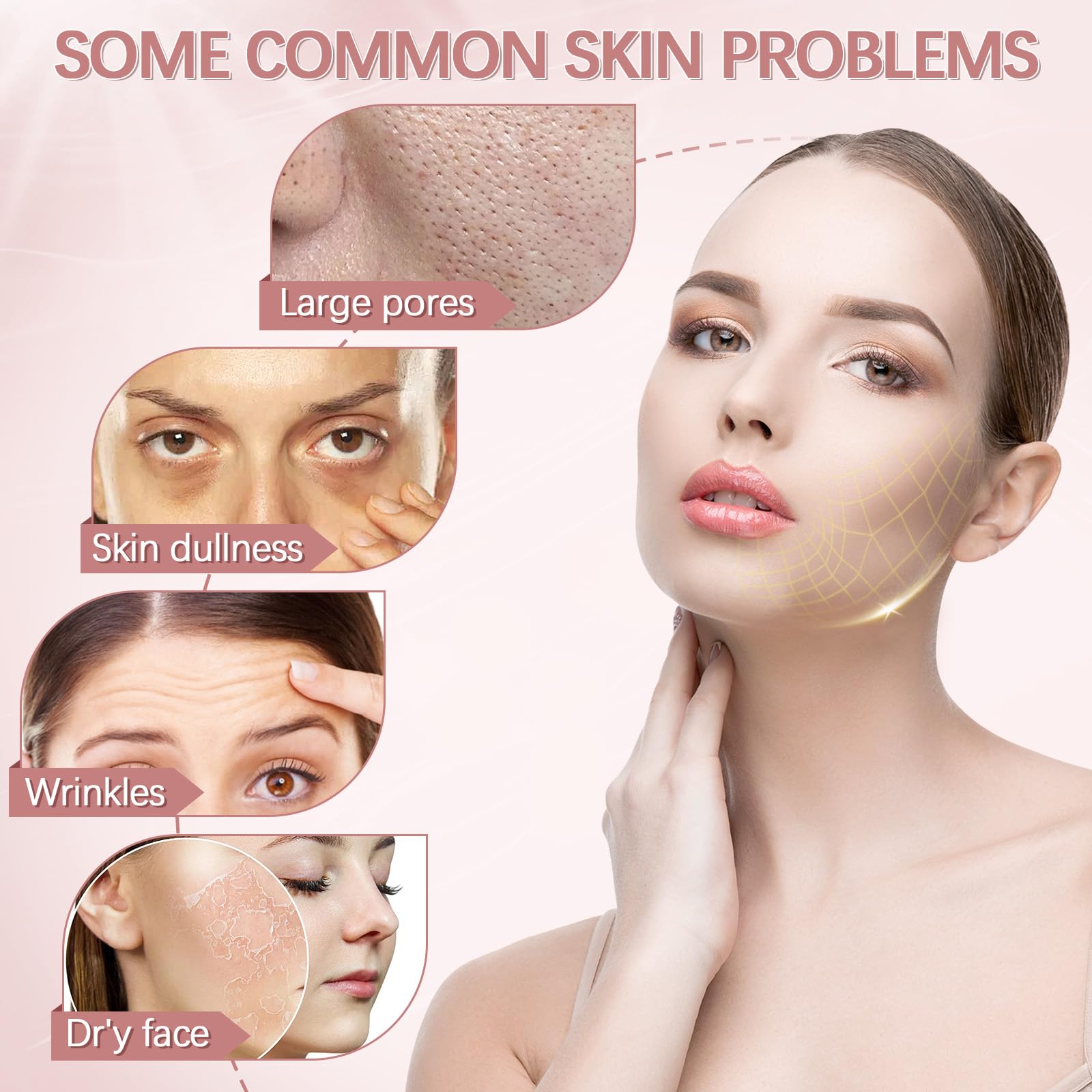 5Pcs Bio Collagen Face Mask, Deep Hydrating Overnight Hydrogel Masks, Korean Collagen Night Wrapping Mask for Anti-Aging - Image 3
