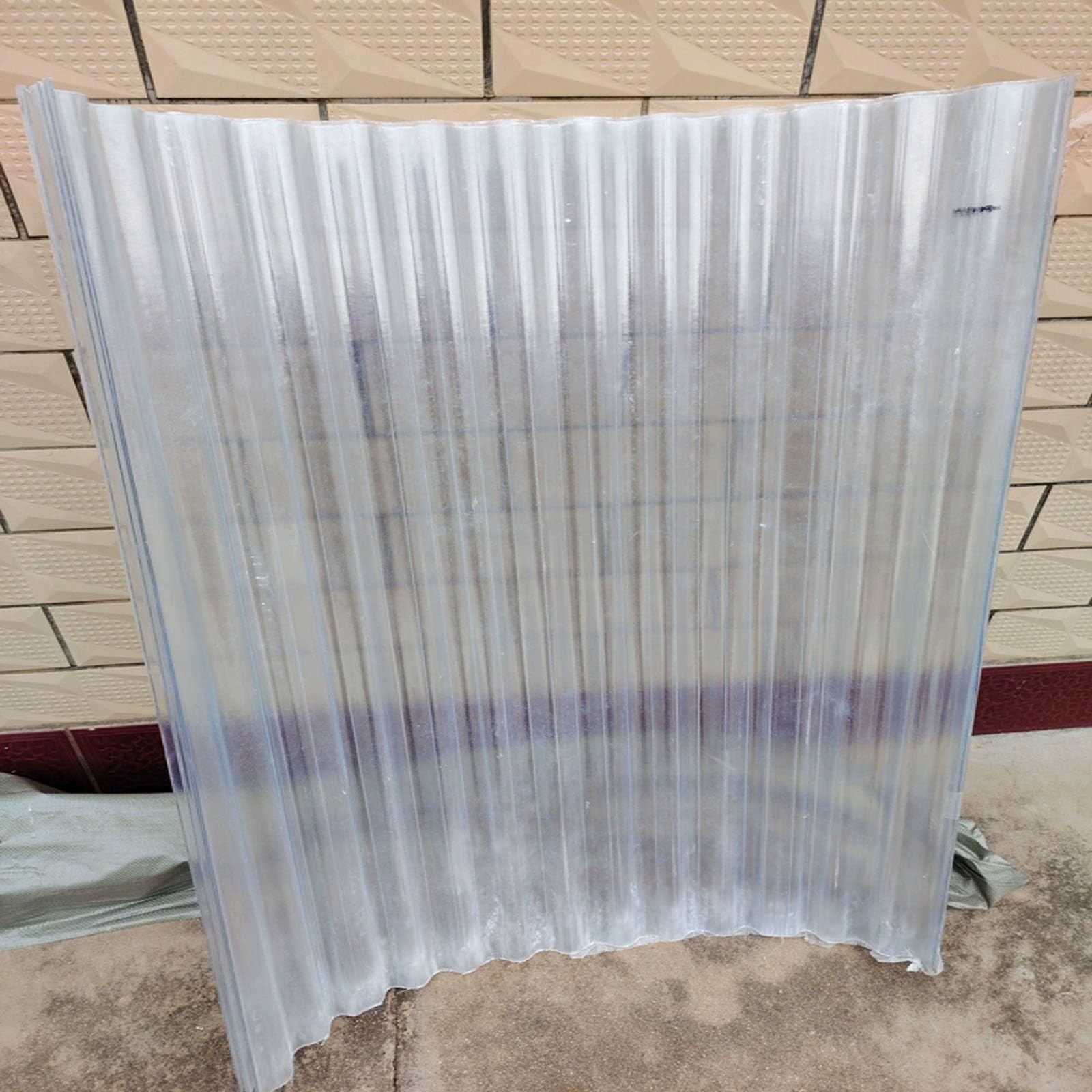 2mm Planchas Transparentes Tejados,Paneles Para Tejado Resistentes Al Impacto,FRP Con Resistencia A Los Rayos UV,Chapa Ondulada Para Invernaderos Prueba De Lluvia (0.9×1.3m,1pcs)
