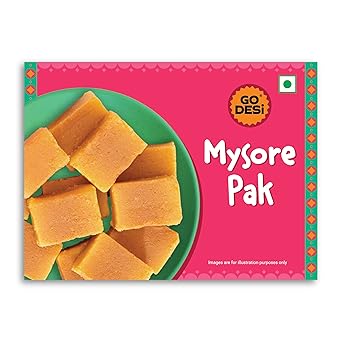 GO DESi - Mysore Pak | Made with Desi Ghee | Indian Mithai | Sweets Gift Pack | 200/180 grams