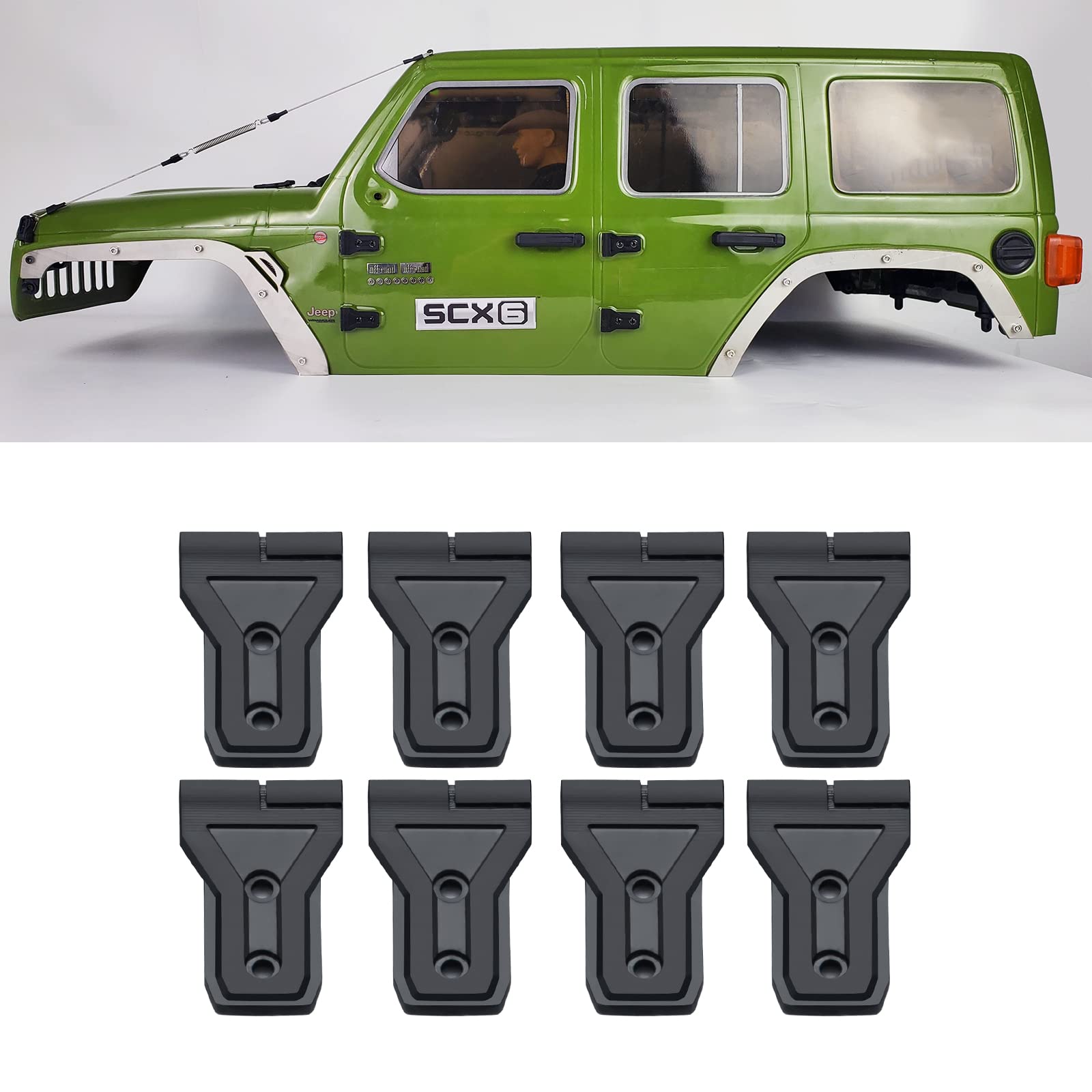 Amazon.com: JGGZONE SCX6 RC Car Plastic Engine Cover Hinge Tailgate ...