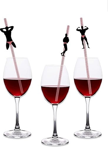 Pajitas para decoración de despedida de soltera, paquete de 24 pajitas de bailarín, confeti, para despedida de soltera