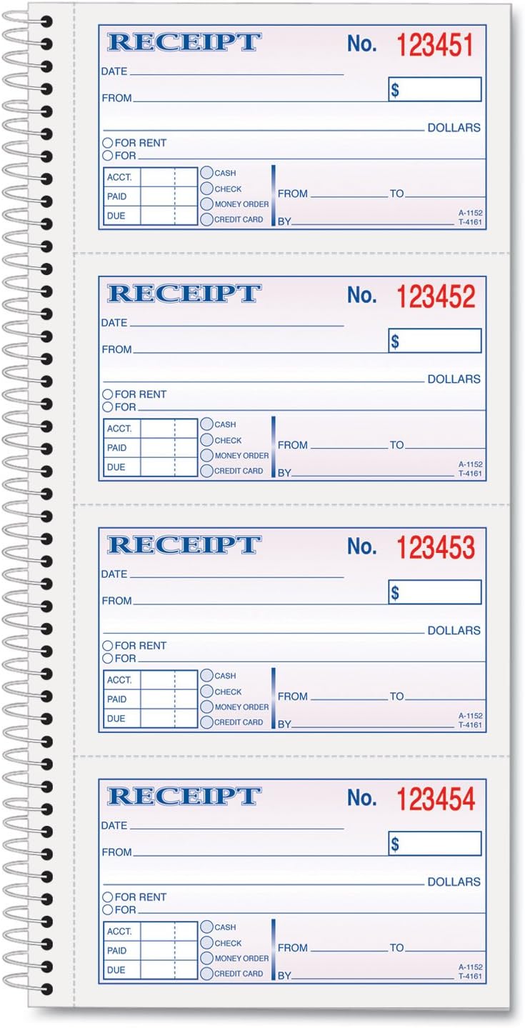 Tops(トップス) 4161 お金レシートブック Crbnls 2パート5インチ X2-3/4インチ 200枚/箱 We/Ca