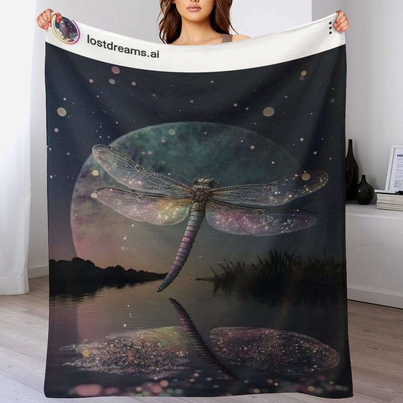 Tapis douillet et plaid chaud Libellule pour vos soirées cinéma