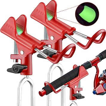 2 Pack Fishing Rod Holders - 360 Degree Adjustable Fishing Rod Rack Stand for Bank, Beach & Ground