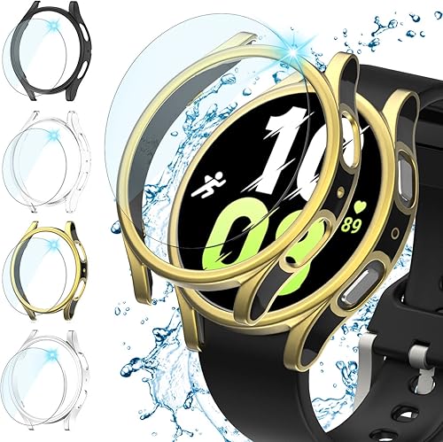 Funda protectora de pantalla para Samsung Galaxy Watch 5Galaxy Watch 4 de 1.732 pulgadas, paquete 4+4 de repuesto para Galaxy Watch 5Galaxy Watch 4