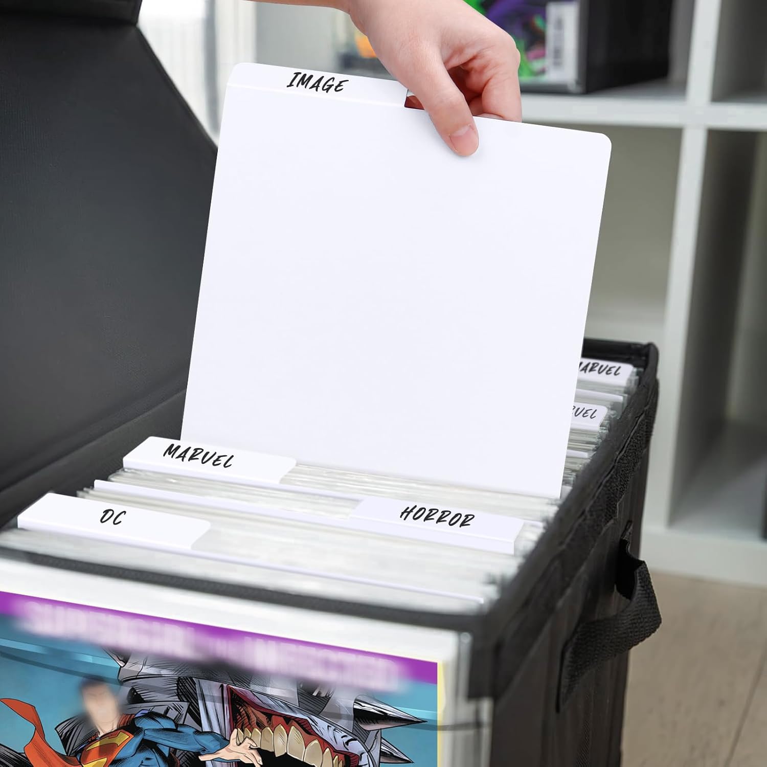 Comic Book Dividers, 25 Pack Cardboard Comic Book Dividers with Tabs for Comic Book Storage Box