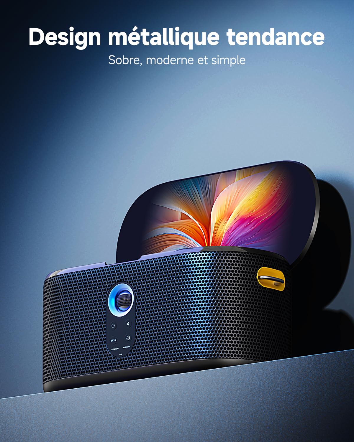 Ikarao Shell S1 Machine de Karaoké avec Écran Intégré, Bluetooth, Micros sans Fil et Éclairage Festif – Parfait pour Enfants, Adultes et Activités Extérieures