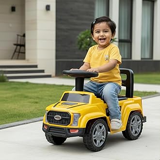 - Toy Zone Raptor Baby Ride On Car for Kids, Toddlers Push Ride Baby Kids Car with Backrest, Push Ride On Toy Jeep with Music & LED Light, Under Seat Storage, 2 to 5 Years (Yellow)