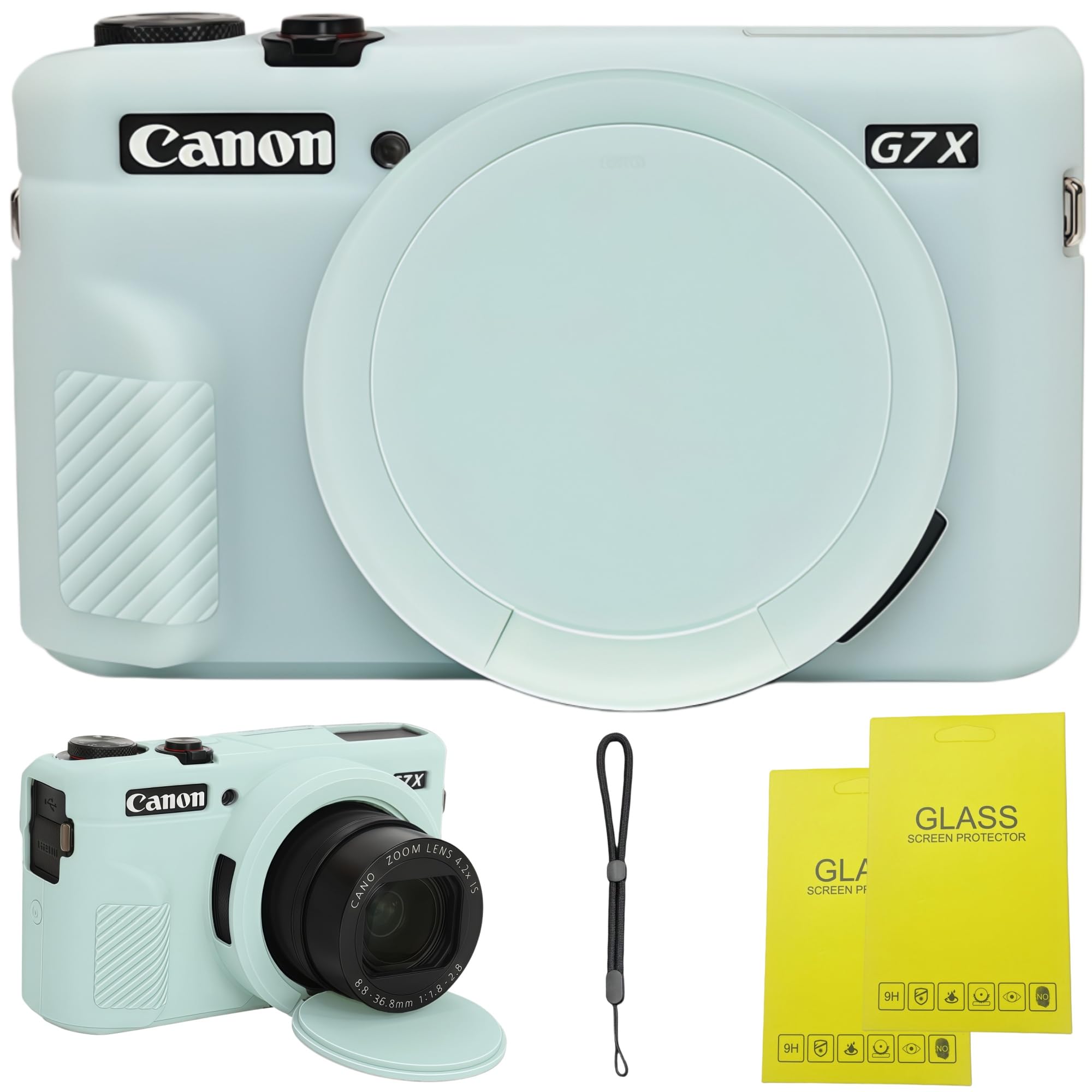 SZHSYJY Case for Canon G7 X Mark II Camera,Improved Down-Open Design