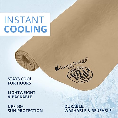 Miniatura 9 de FROGG TOGGS Chilly Pad, toalla de enfriamiento instantáneo, larga duración, reutilizable, para deportes y exteriores, toalla de cuello 33 x 13