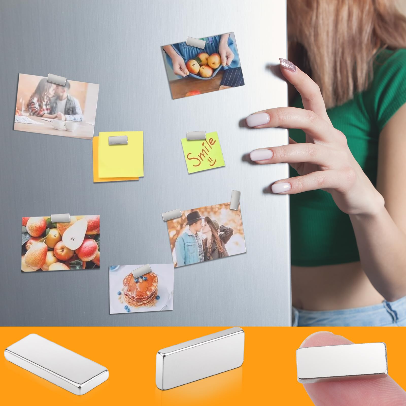 22 Stück Neodym Magnete 20x8x1,5mm - Extra Starke Magnete Für Whiteboard & Küche